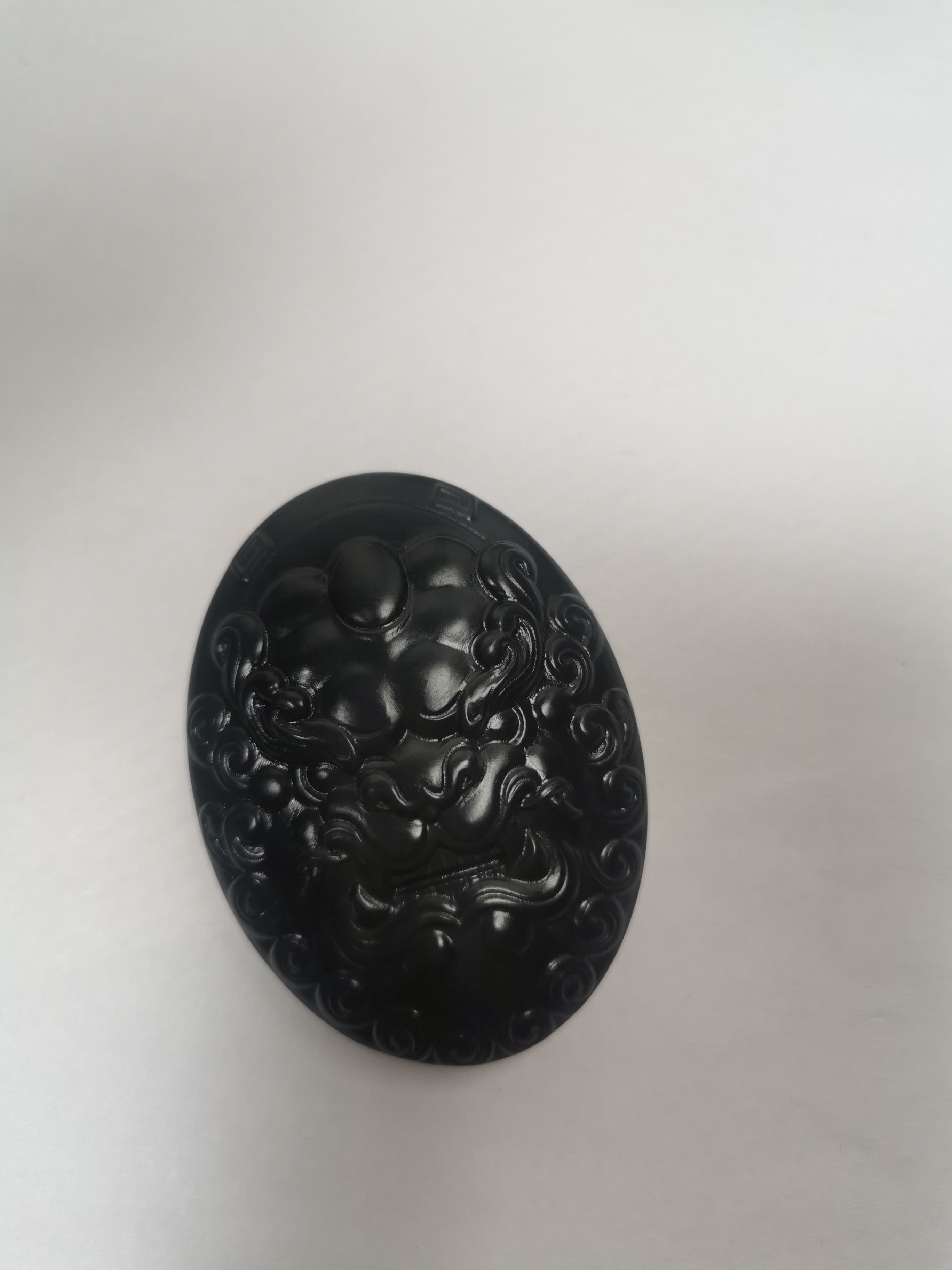 新疆和田玉墨玉兽面