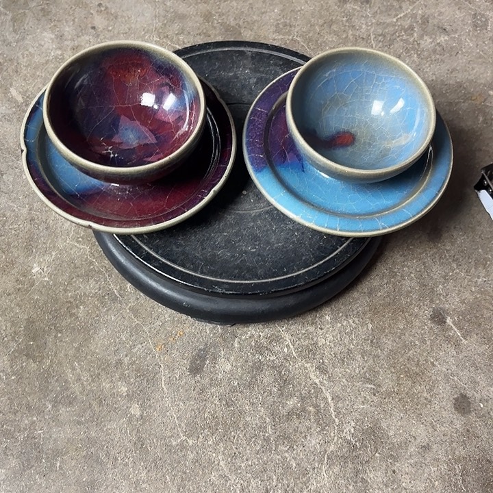 摆件瓷器摆件茶杯