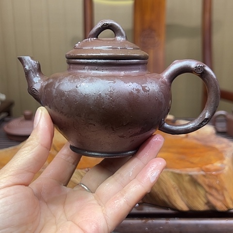 戬谷龙窑坭兴陶柴烧茶壶