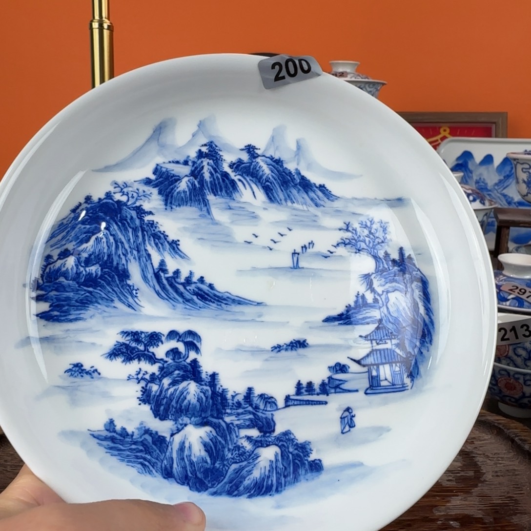 瓷片景德镇手绘青花茶器200