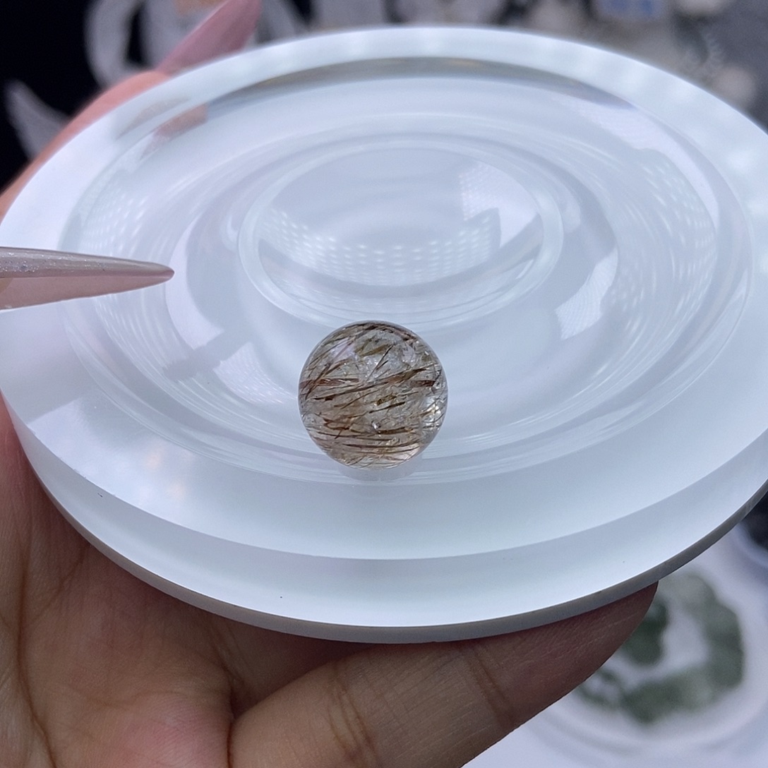 H***H水晶银S925镶嵌手链定制打孔不退换