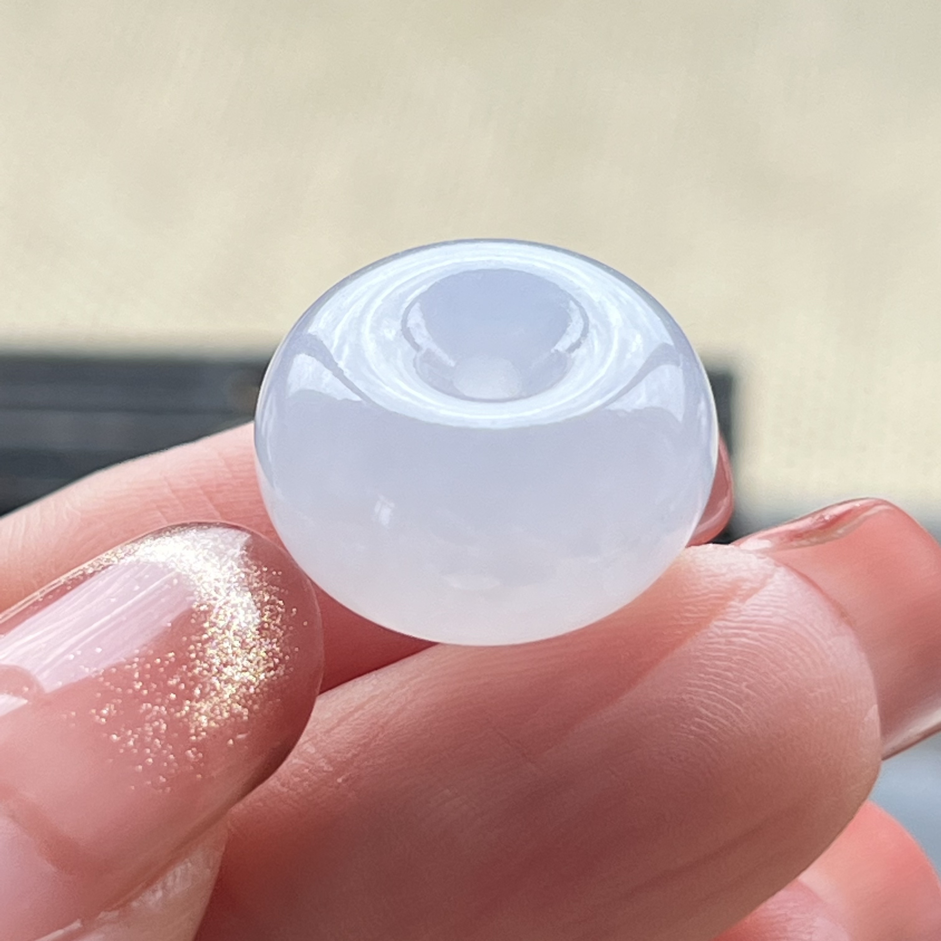 冰粉紫平安扣吊坠天然缅甸a货翡翠淡粉苹果珠面包扣肥扣肉扣粉色