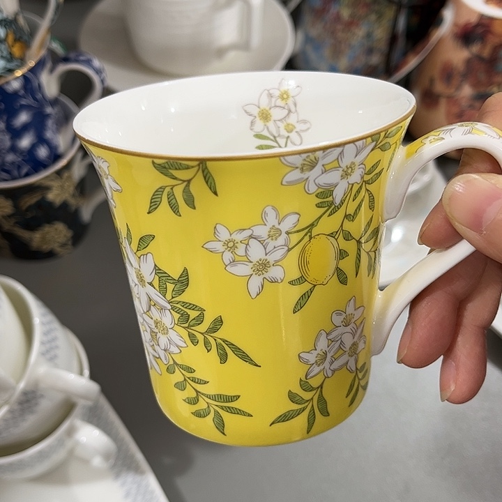 瓷片骨瓷马克杯茶香一个