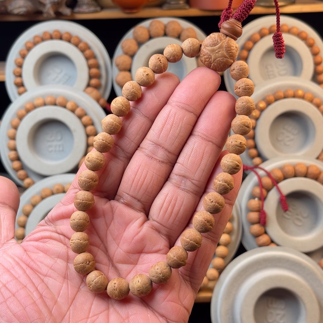 凤眼菩提吊坠雄***010-10.3满仓实心籽同树籽粉红皮