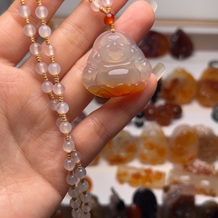 玛瑙/玉髓合金吊坠