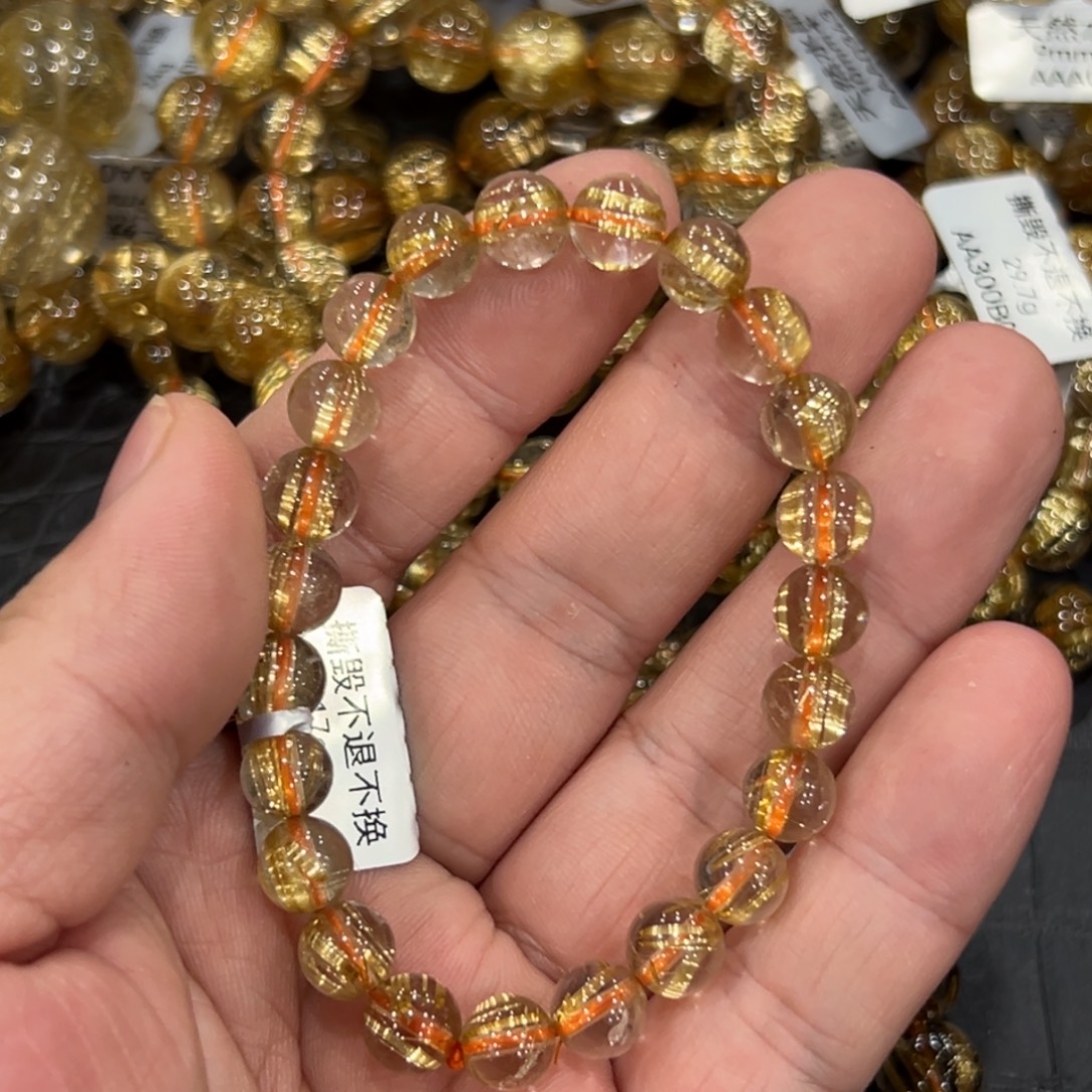 水晶未镶嵌手链b19钛晶