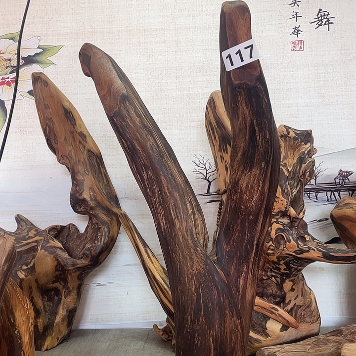 用***4木直播间木质摆件