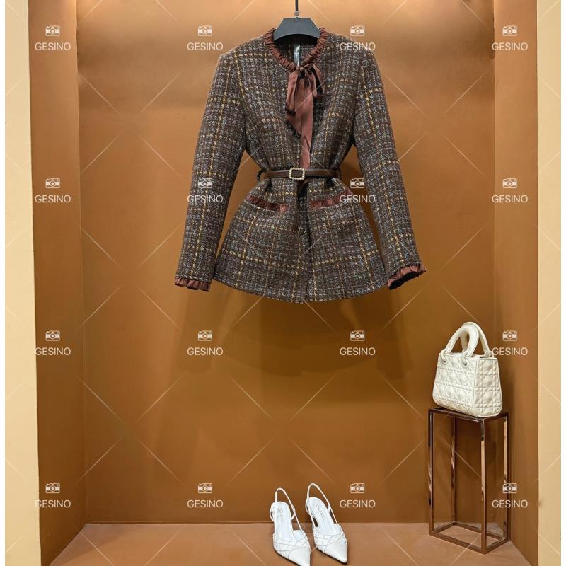 【露露】秋冬气质小香风时尚设计师中长款外套轻奢女士QD-2025026