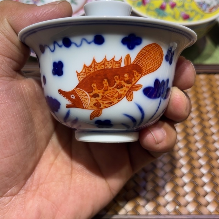 纯手绘精品盖碗杯