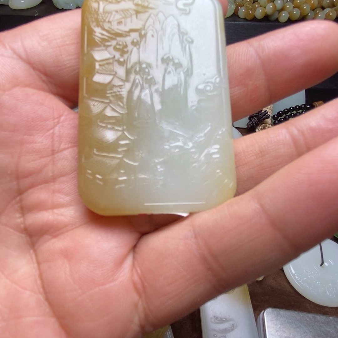 和田玉未镶嵌吊坠(不含链)