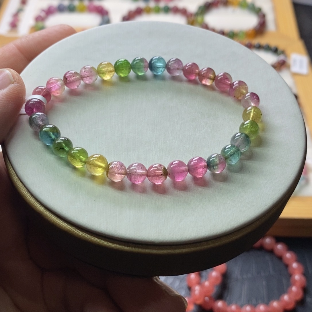 碧玺未镶嵌碧玺手链