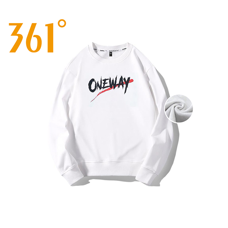 【阿力专属】361°集团品牌OW情侣套头运动抓绒卫衣2435/2434