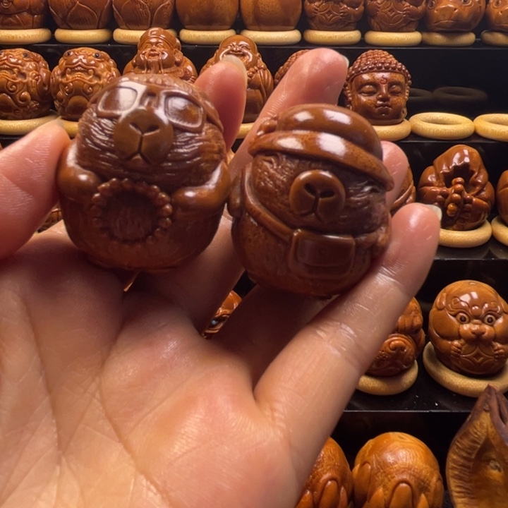 顺***然龙脊菩提吊坠手持手把件