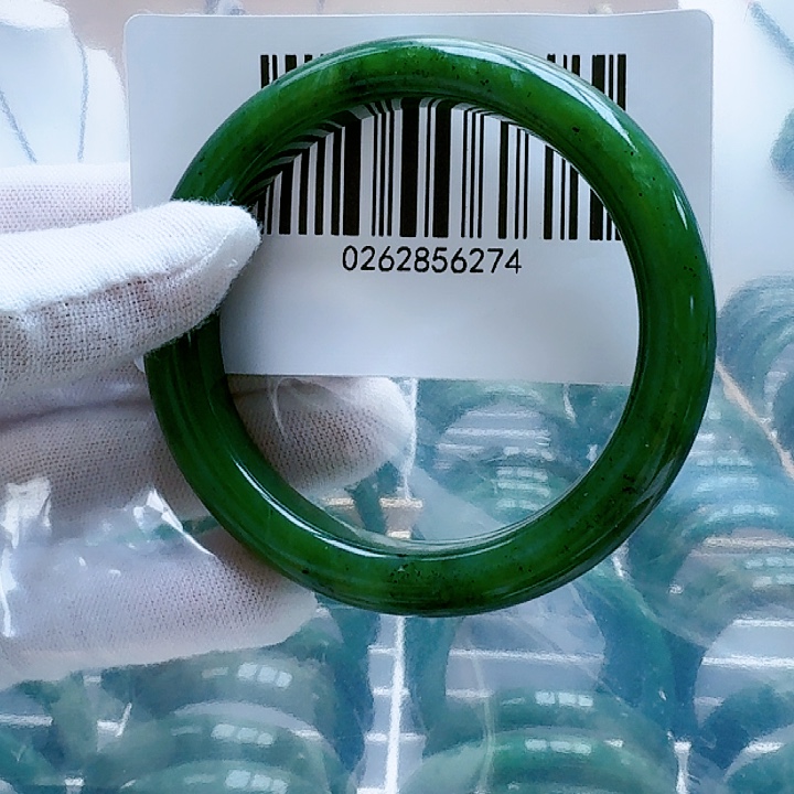 和田玉（碧玉）手镯未镶嵌56