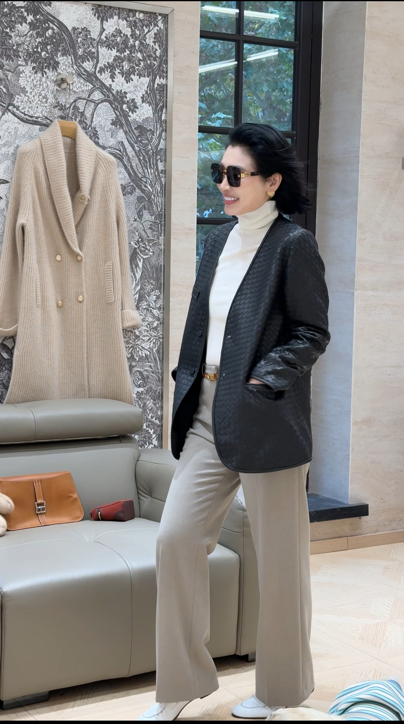 【YINGFEI PARIS】高级定制款编制皮衣