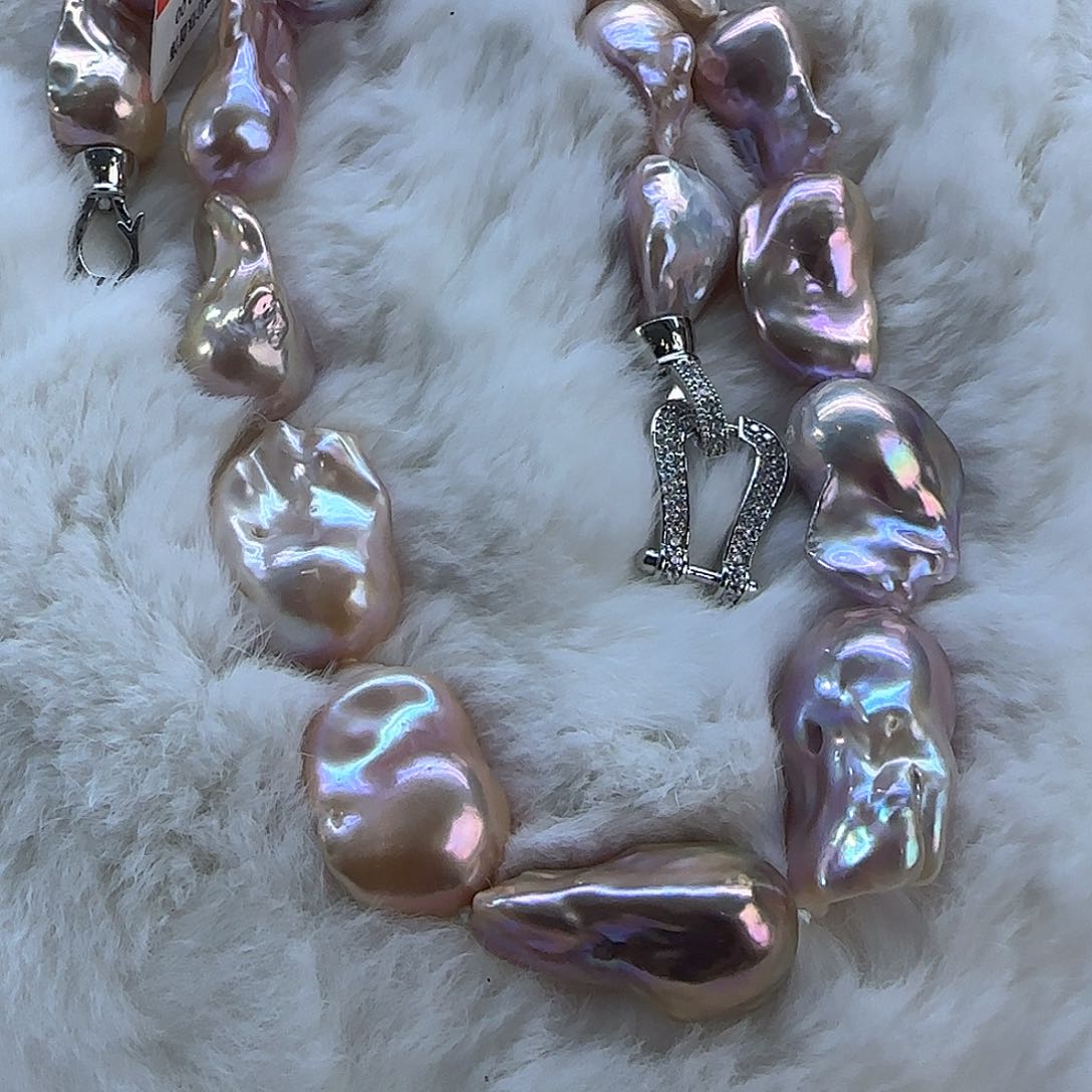 未镶嵌项链定制837淡水珍珠大***?