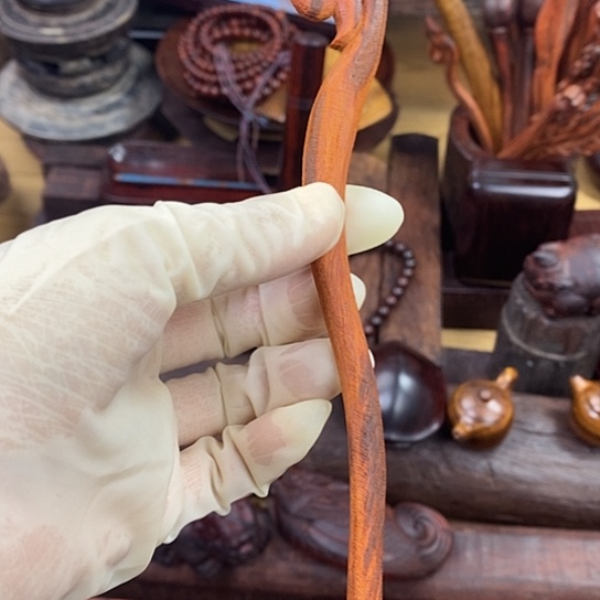 有机玻璃印度小叶紫檀摆件