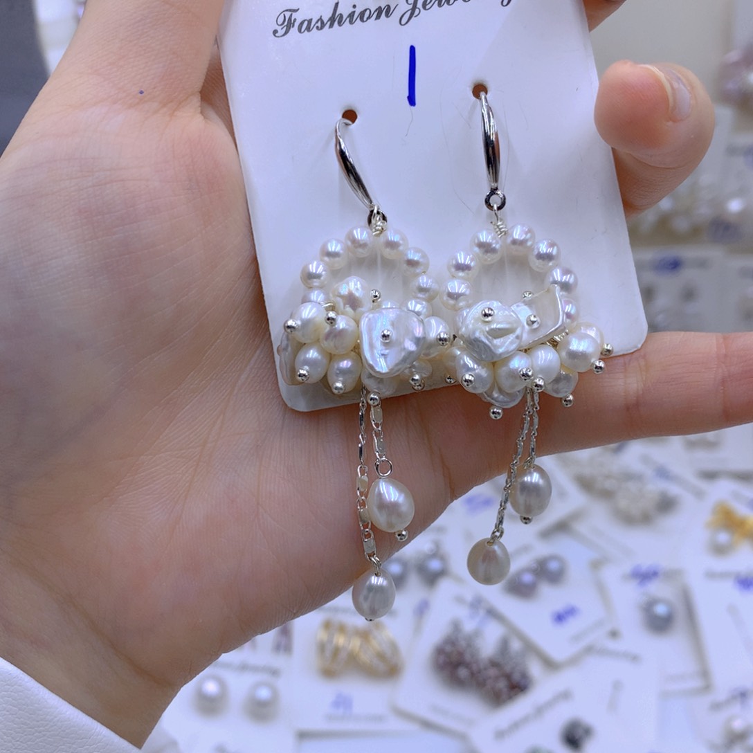 淡水珍珠颈饰银S925镶嵌