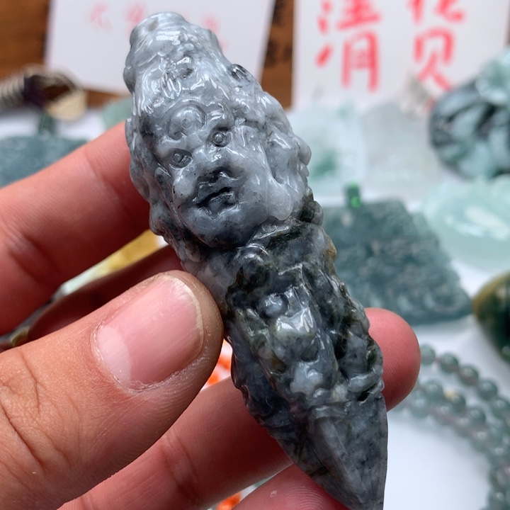 翡翠颈饰未镶嵌保真天然a货翡翠