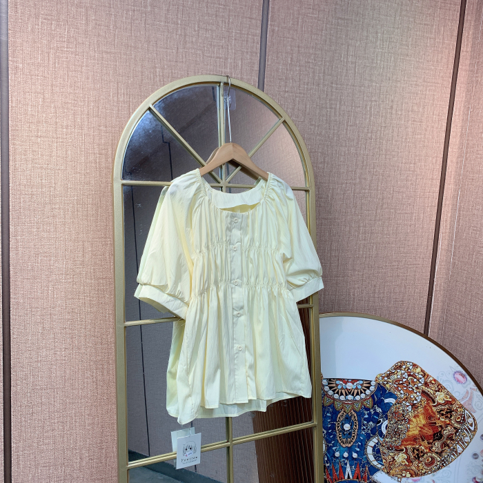 CT107孕妇黄色上衣M90-120 L130 XL140 2XL150