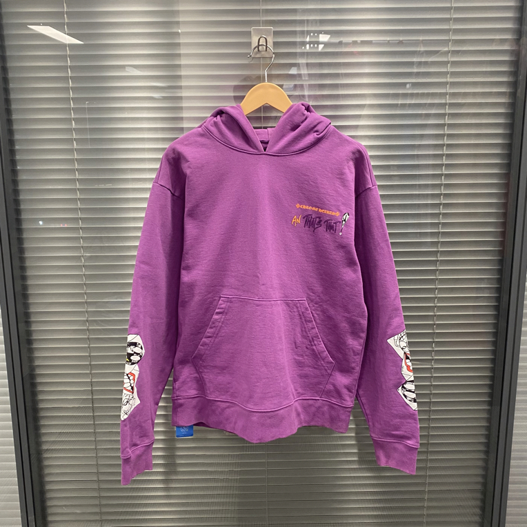 99新 Chrome Hearts/克罗心 Mattyboy紫色涂鸦连帽卫衣 m码 #9804