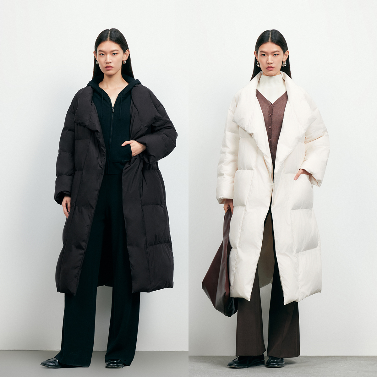 Vero Moda羽绒服女2025冬季新款90白鸭绒宽松长款羽绒服325412033