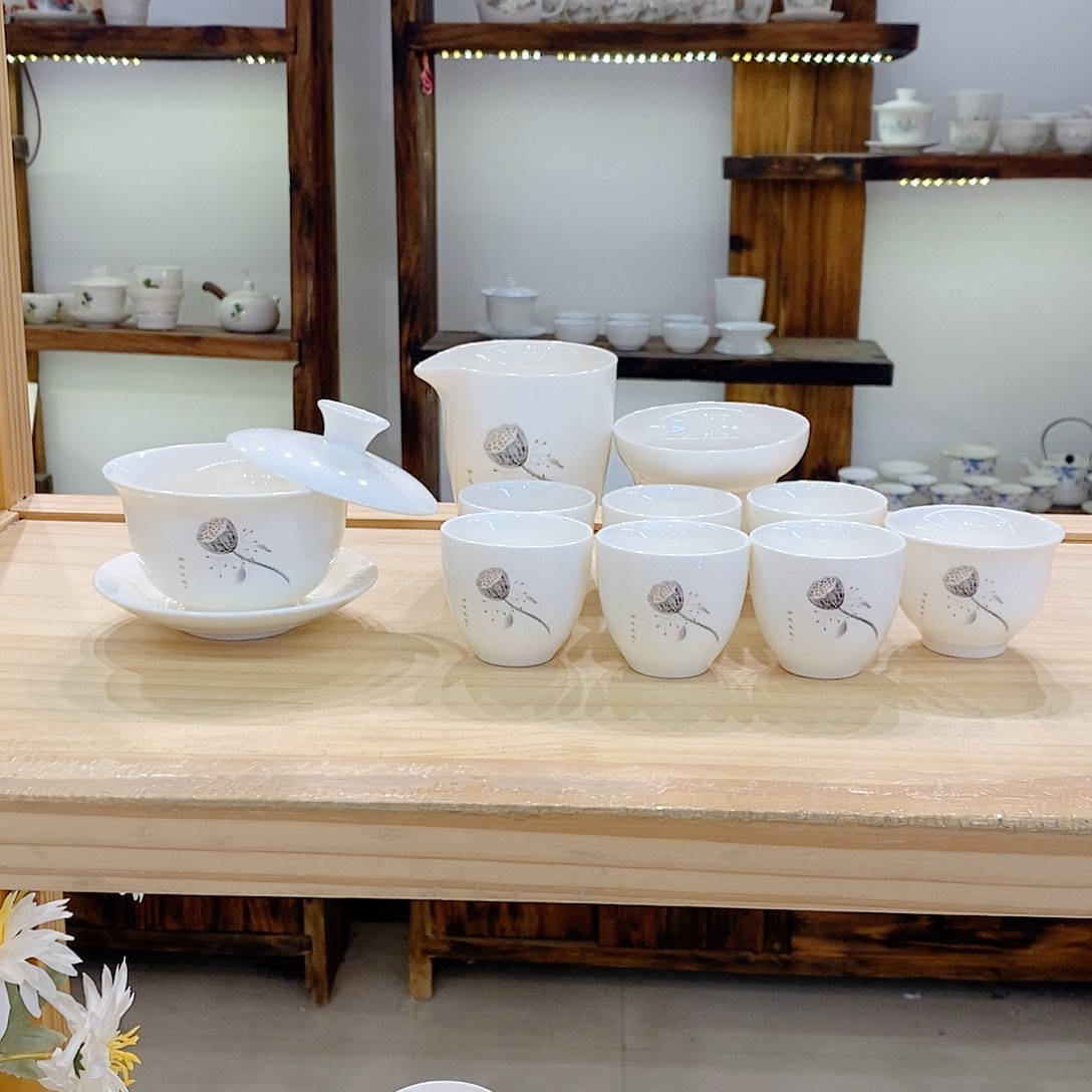 墨城羊脂玉瓷茶具系列