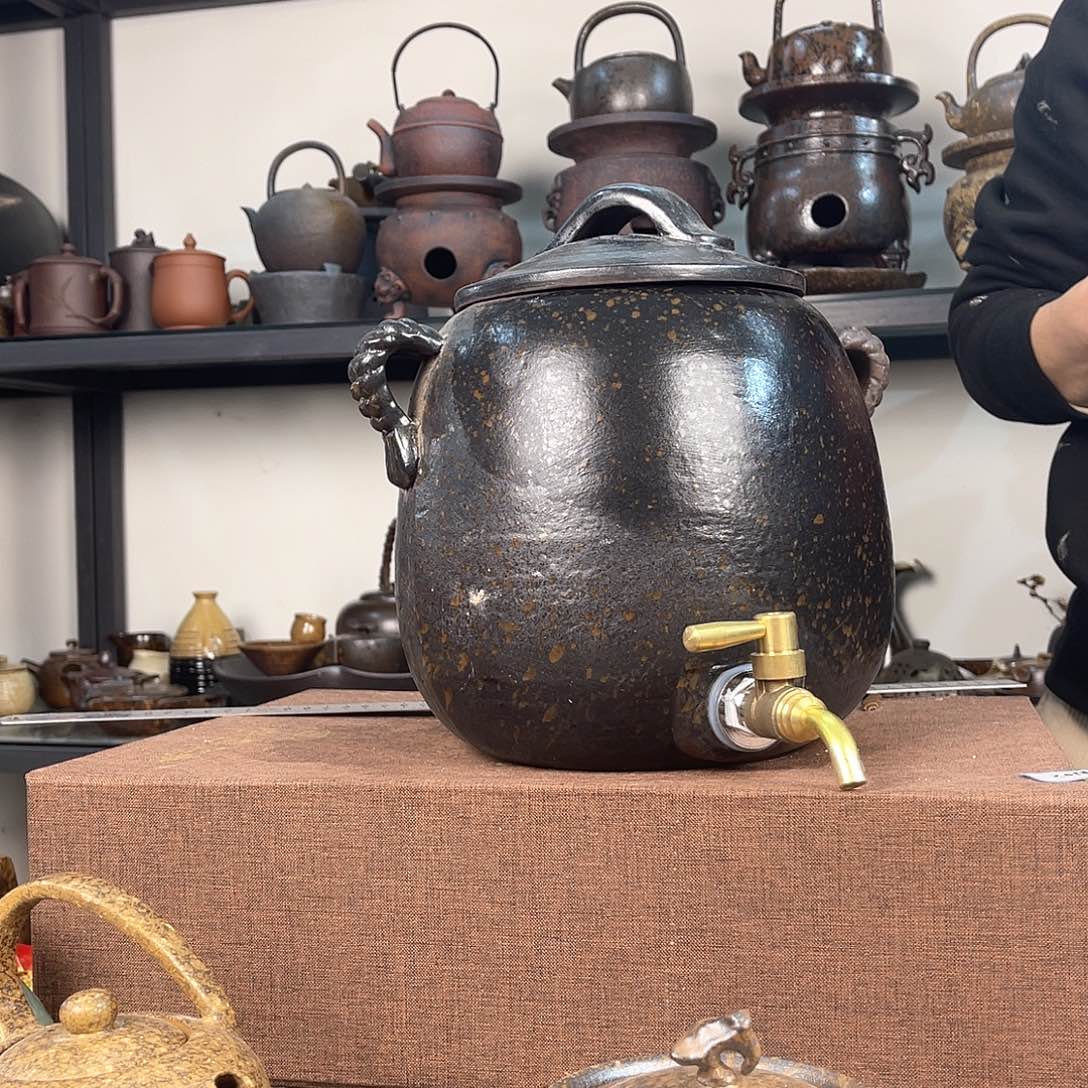 紫泥茶壶紫砂粗陶茶器