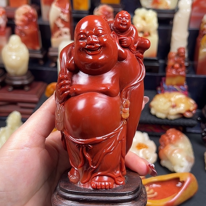 寿山石高山朱砂红