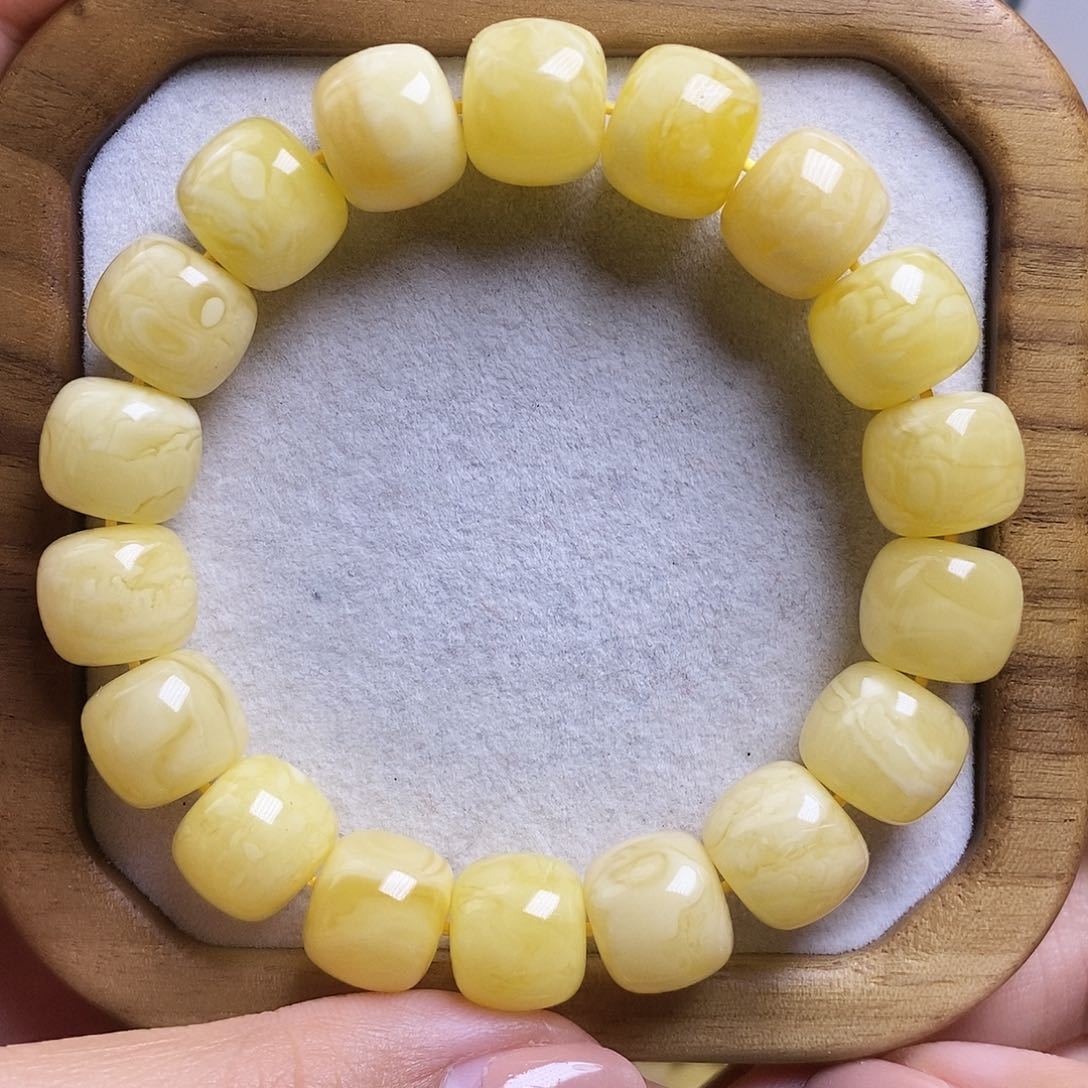 裸石琥珀未镶嵌蜜蜡12.5老型手串克重21.34