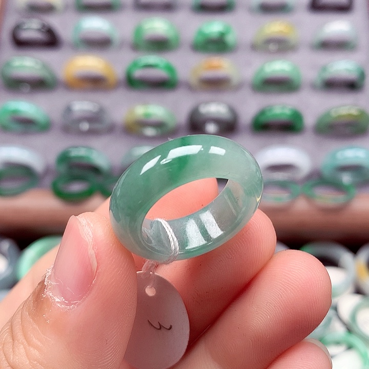 翡翠未镶嵌戒指14-15号