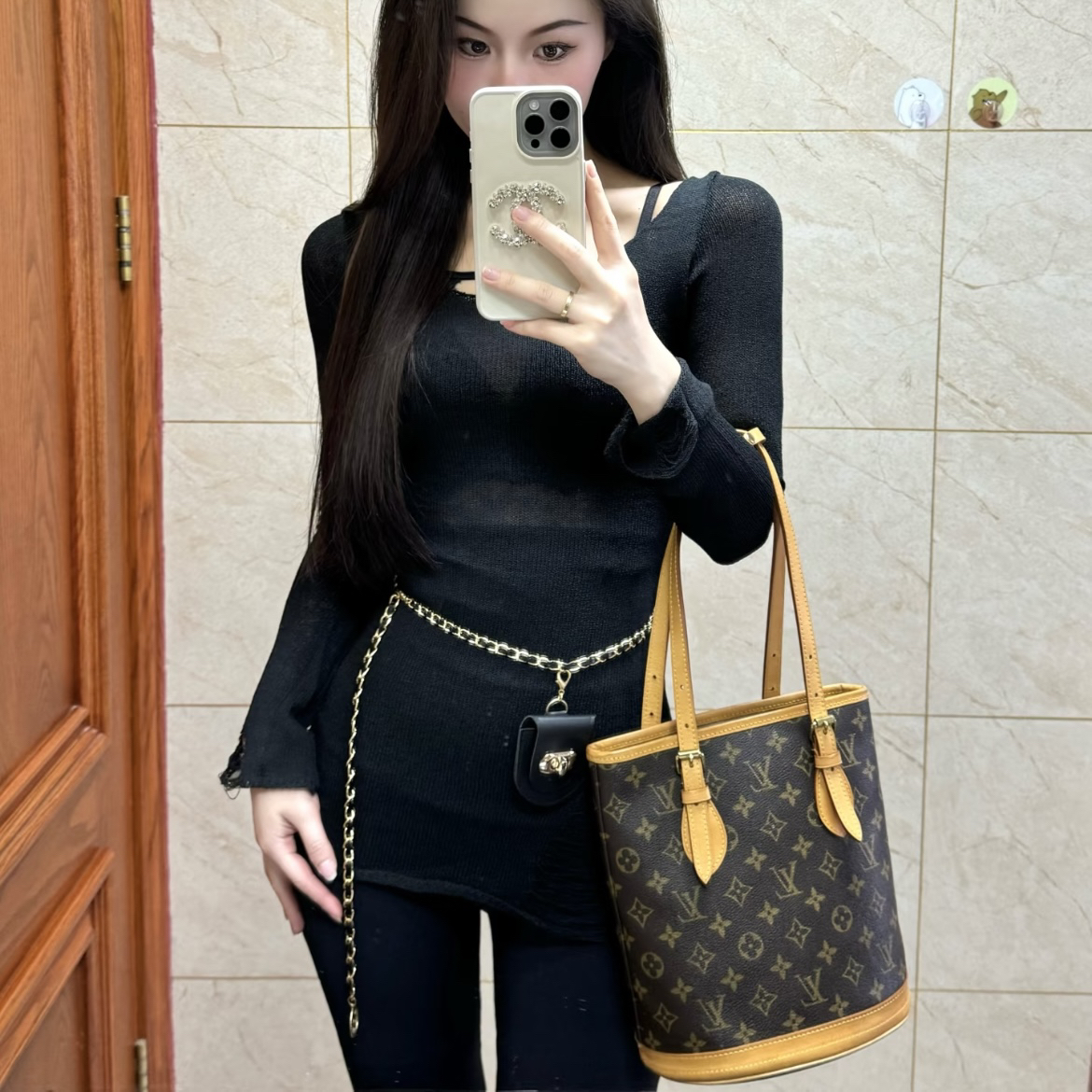 修复品LouisVuitton/路易威登 XM/经典小号老花水桶/ZH11107251