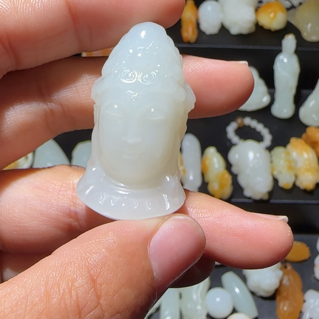 和田玉未镶嵌颈饰O***3