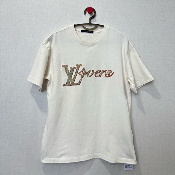 99新 LouisVuitton/路易威登 菲董亮片短袖/尺码S/编号11665