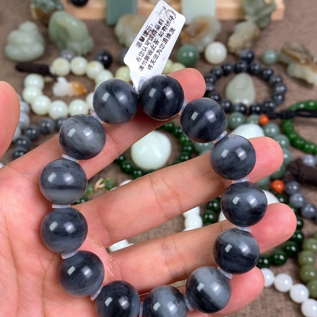 老***杨和田玉未镶嵌把件和田玉手串