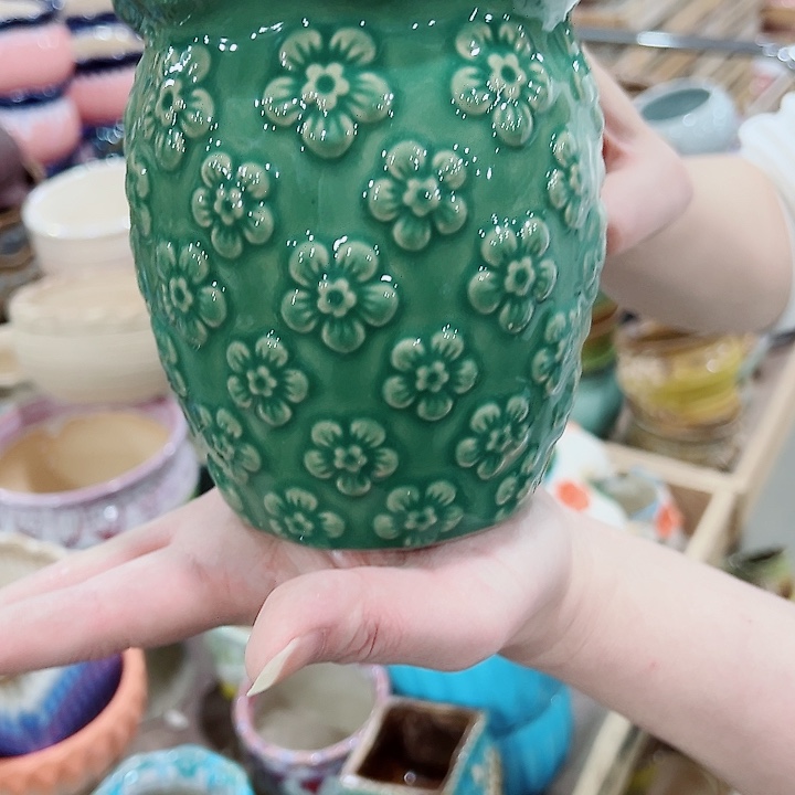 有孔，凑单福利满10元发货陶瓷多肉花盆！