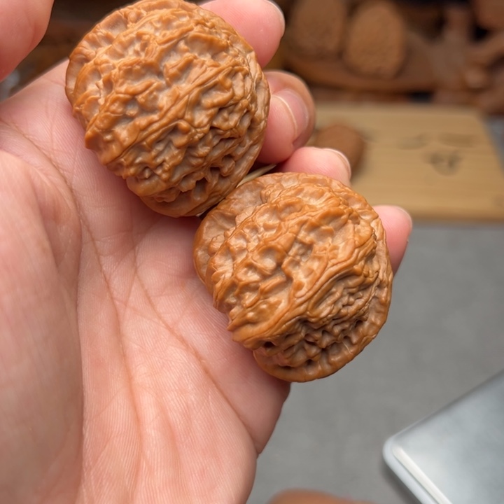 把件文玩核桃白狮子40