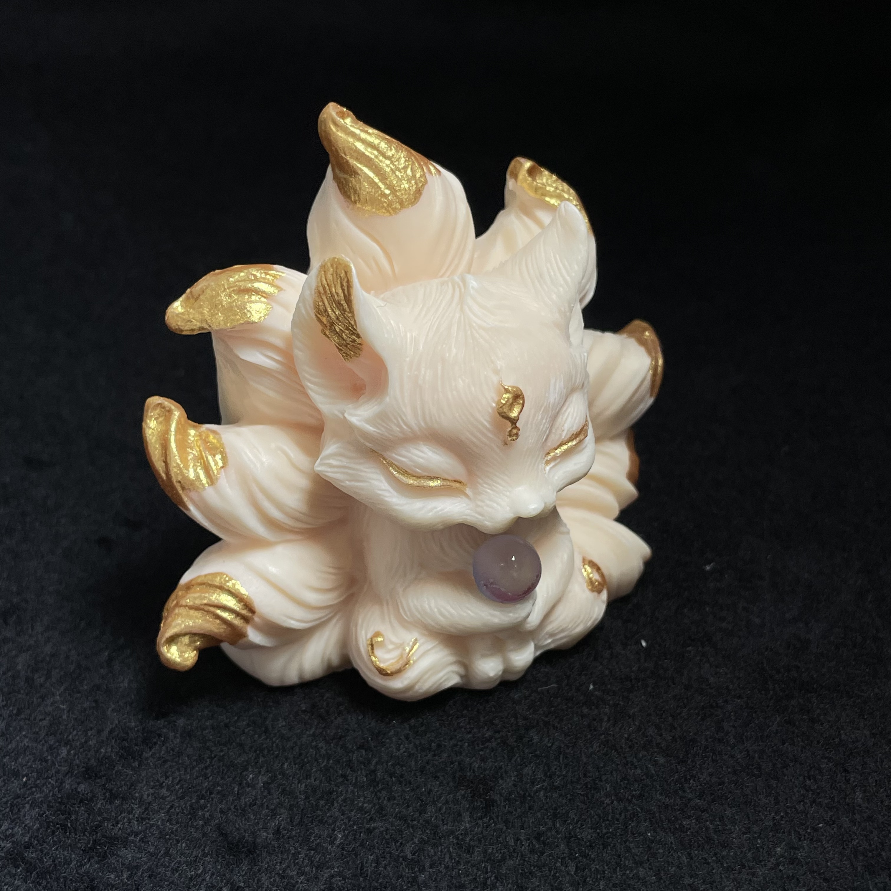 L【玉总珠宝】菩提根九尾狐摆件-约68*76*46mm多样性发一CAN1400720