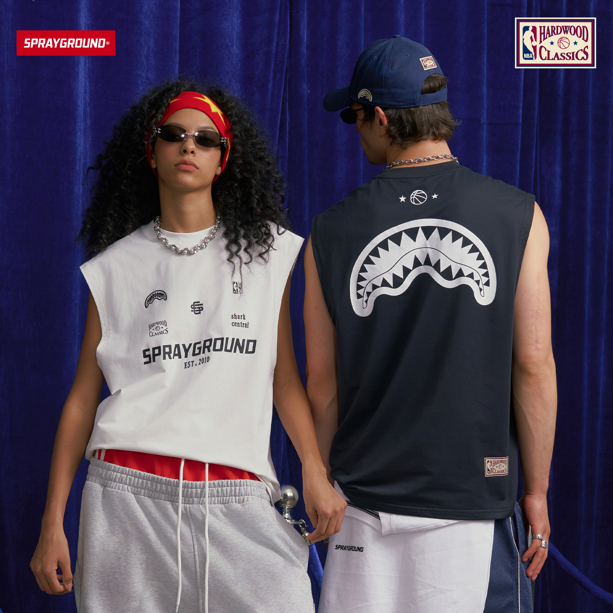 SPRAYGROUND I NBA HWC联名系列鲨鱼嘴背心复古潮流XB NE220101