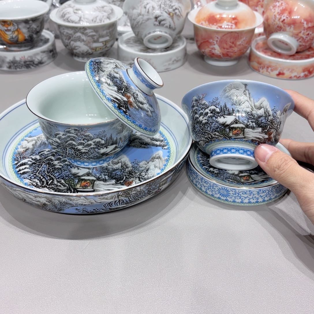 盖碗景德镇高温茶具