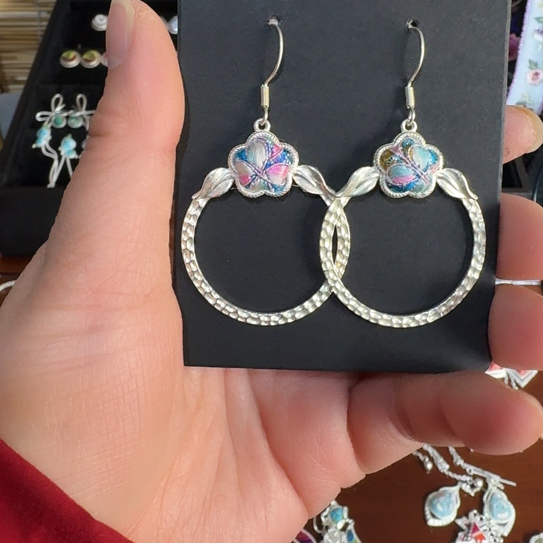 织绣民族风刺绣耳环