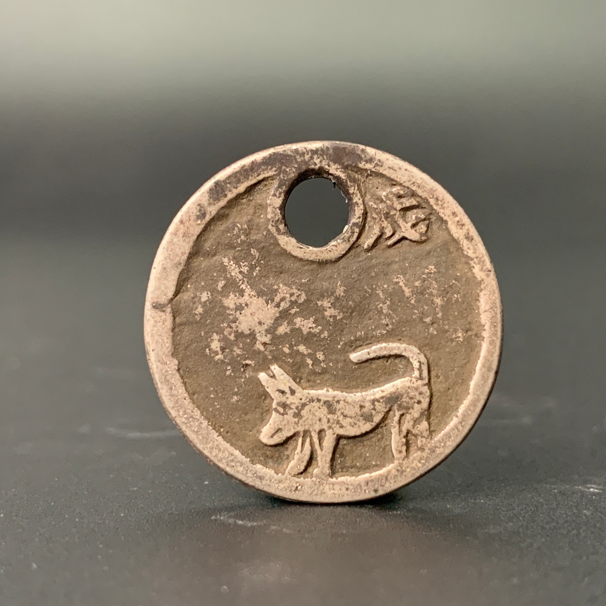 清代·道教生肖狗挂牌（银）25.4mm 6g930108