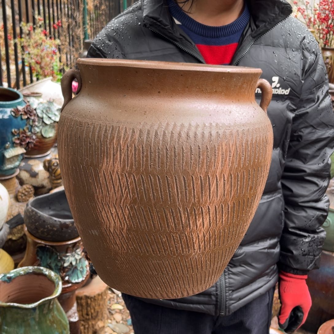 红陶高30口25有孔