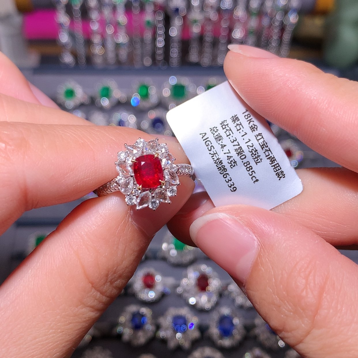 【闪购商品】红宝石戒指18K金镶嵌