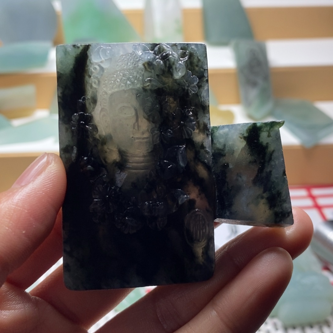 定制翡翠未镶嵌黄*天然翡翠