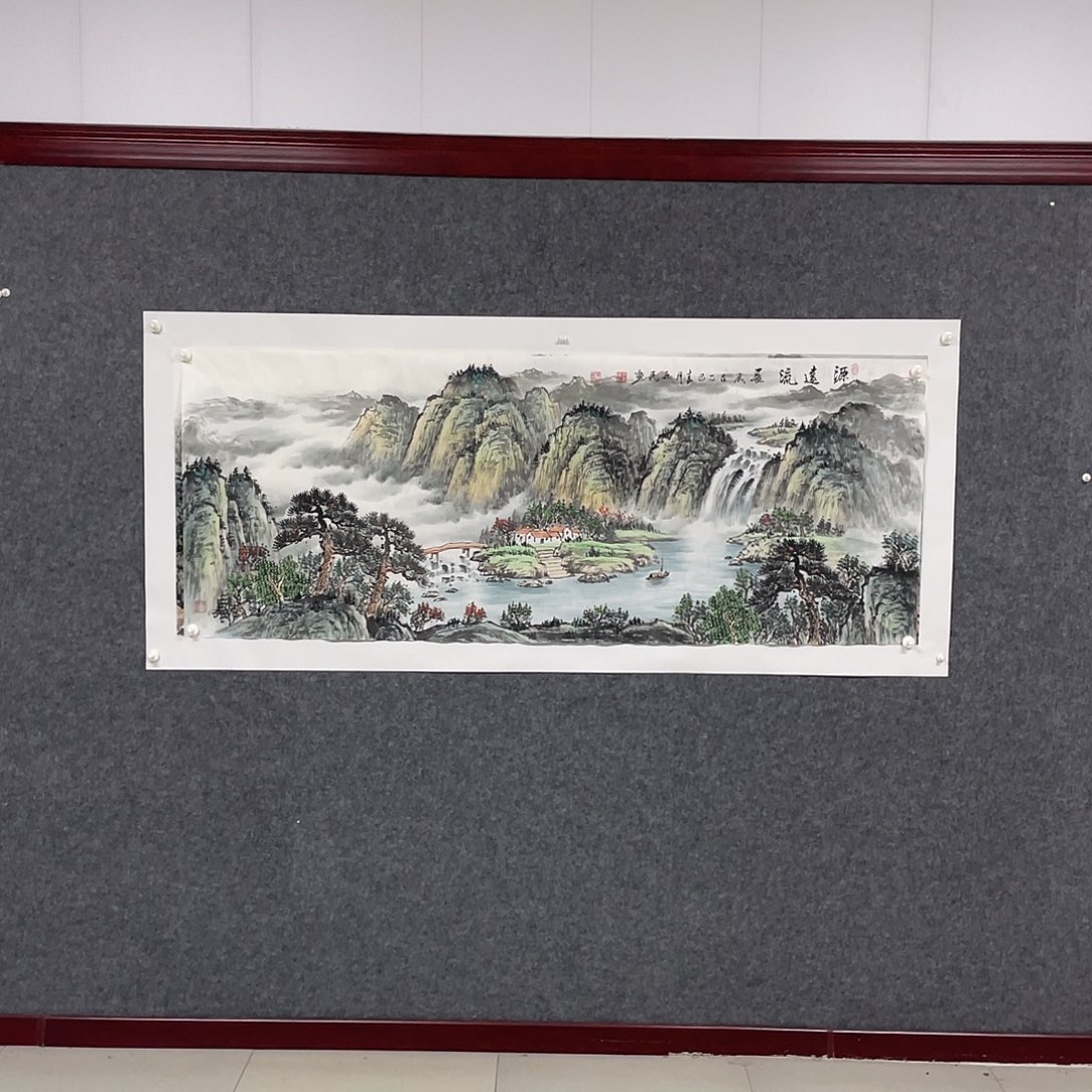 国画小六尺178.69画芯 捡漏
