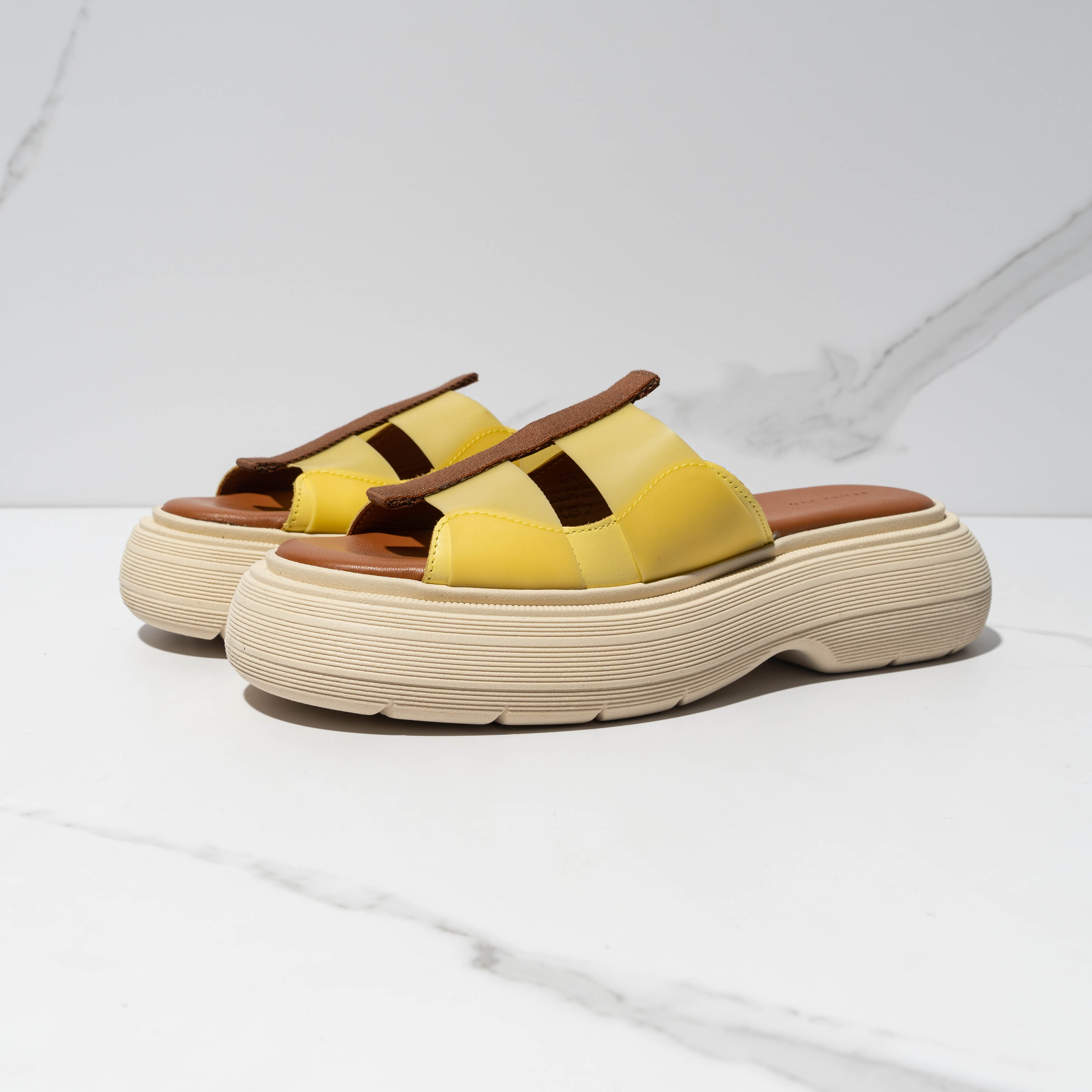 全新未使用/Rejina Pyo女士厚底拼色拖鞋RPGS00002