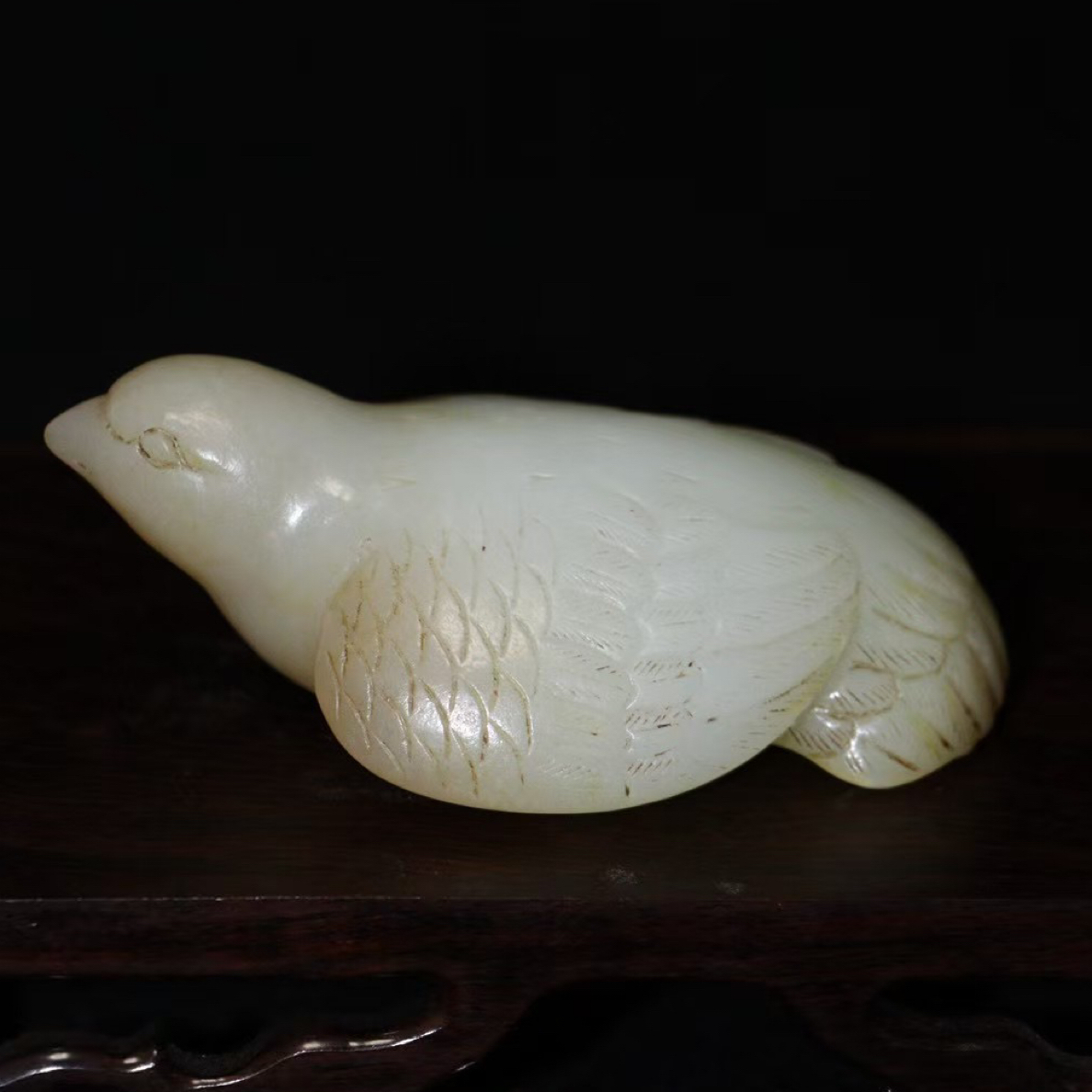 和田玉海东青玉鸟精品藏品手把件100299