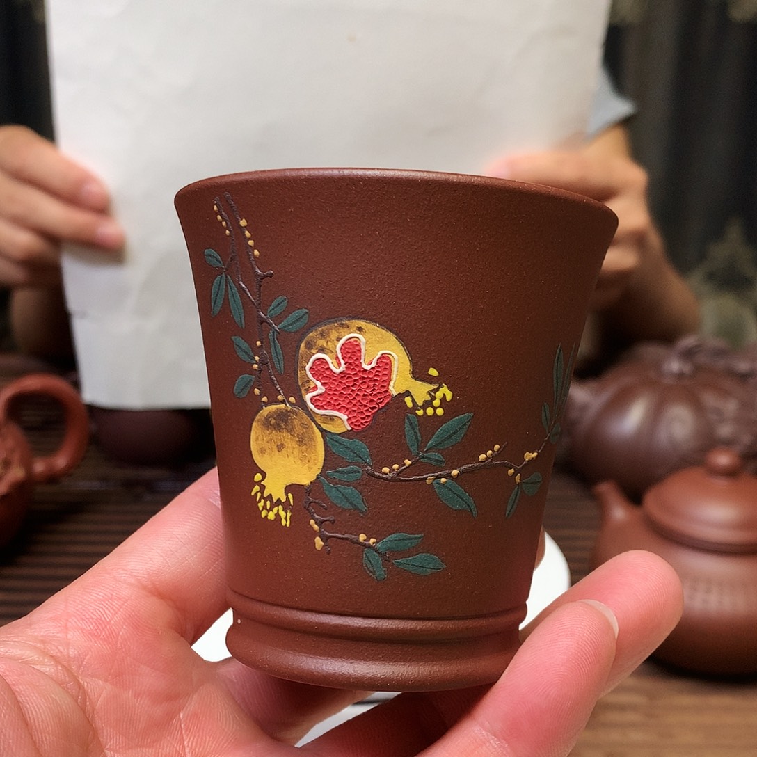 茶壶紫砂主人杯子原矿紫泥120毫升