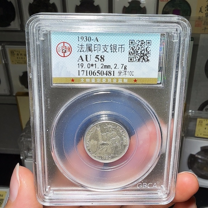 老***袁铜瀚海文物A法属印支银币0481